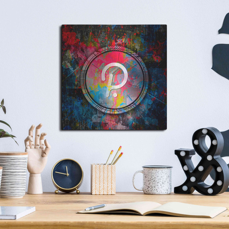 «DOT Polkadot Crypto Coin», art mural en métal, H 12 po x l 12 po