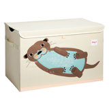 3 Sprouts  - Toy Chest Storage Box for Kids Playroom, Otter