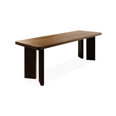 Bureau d'écriture rectangulaire en bois massif brun noisette