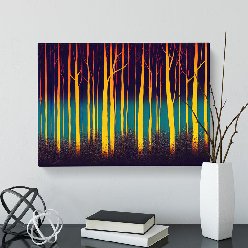 Evocative Abstract Forest - Wrapped Canvas, 35cm H x 50cm W x 3cm D