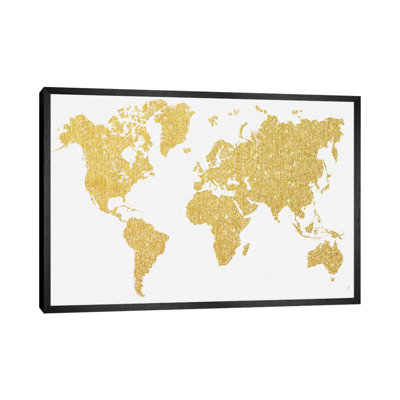 Gold Map by Natasha Wescoat - Gallery-Wrapped Canvas Giclée on Canvas