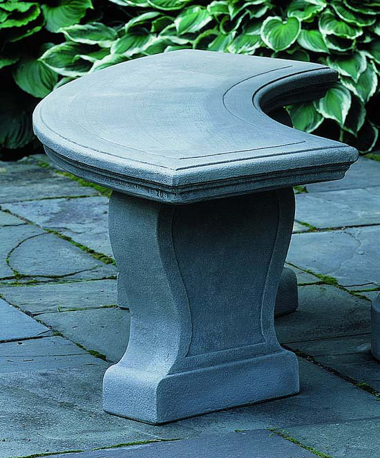 Banc de jardin en pierre Palladio, Pierre grise