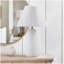 Textured Ceramic Table Lamp with Fluted Fabric Shade White See below