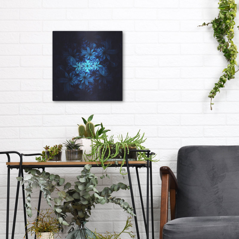 «Luminous Flowers» par Cameron Gray, art mural en métal, H 12 po x l 12 po