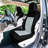 Diamond Stitched Flat Cloth Car Seat Covers Full Set-87289359