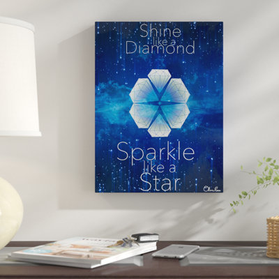 «Diamonds Shine and Stars Sparkle», impression sur toile tendue