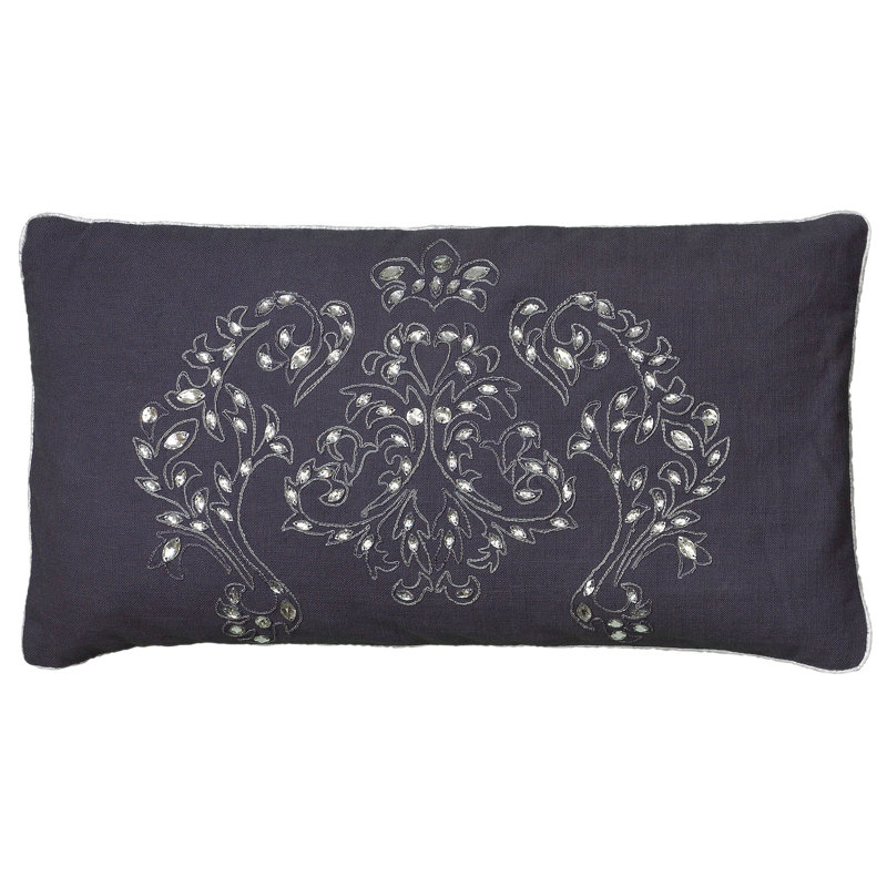 Texture/Embroidered Reversible Throw Pillow