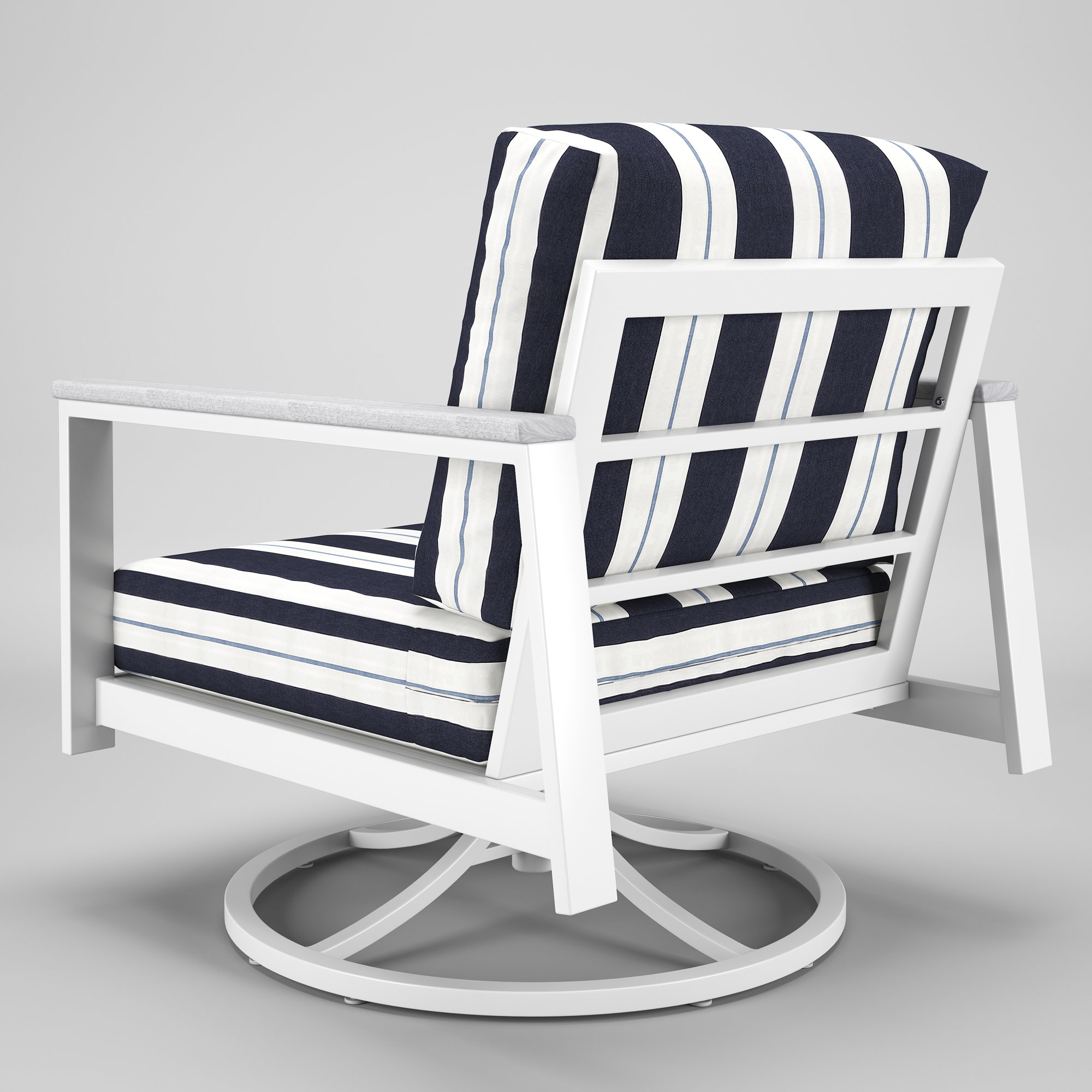 Townsend Metal Outdoor Rocking Chair With Sunbrella Cushion, White
