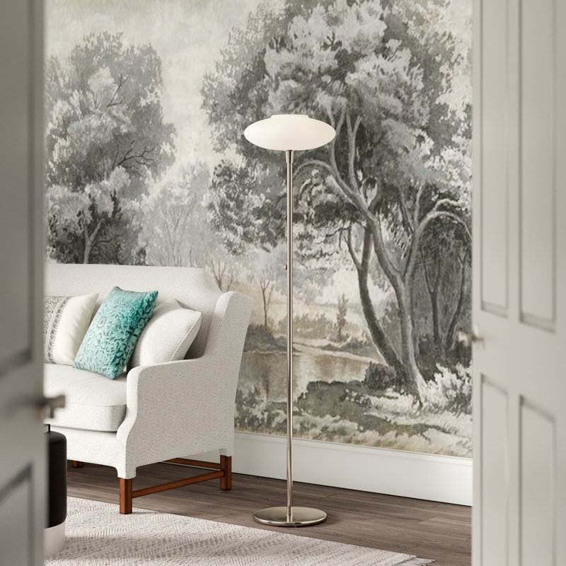 Ovo Floor Lamp, Polished Nickel