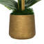 Orchid Arrangement In Round Pot With Orchid Leaves