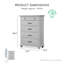 Ensemble de chambre à coucher 3 pièces Tysen (2 tables de chevet + 1 commode)-1209149341