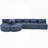 144" Upholstered Sofa Free-combined Sofa Couch-118401596