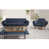 100 % lin bleu foncé est en rupture de stock