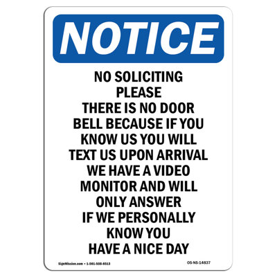 «No Soliciting Veuillez il y a un signe»