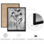 Abstrait, art floral botanique gris rustique, affiche encadrée, art mural-104788235-104788239