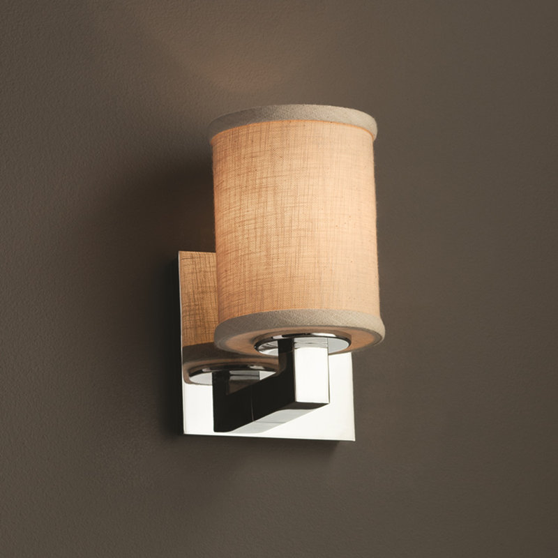 Geoffroy Wall Sconce, Cream, Brushed Nickel