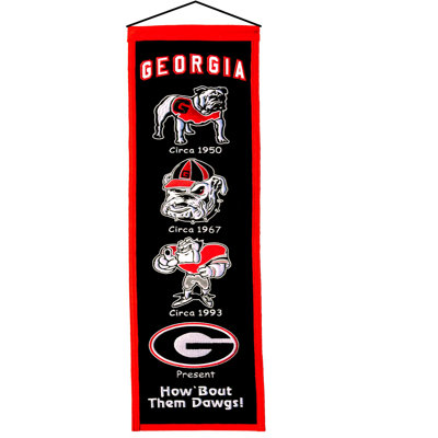 NCAA Double Sided 32'' H x 8'' W Wool Banner
