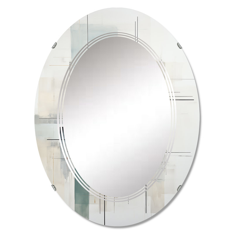 Skelsmergh - Miroir mural moderne ovale, 30 po x 20 po