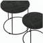 Ensemble de 2 tables gigognes noir mat