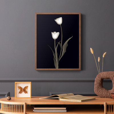 Tulipe Pose II, reproduction encadrée - bois massif
