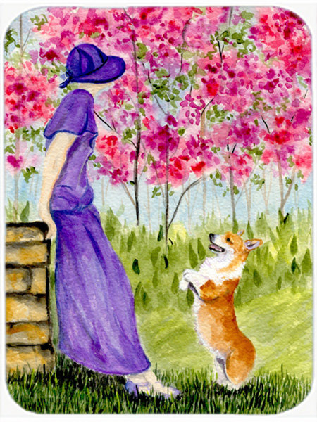 Caroline's Treasures Corgi Glass Cutting Board
