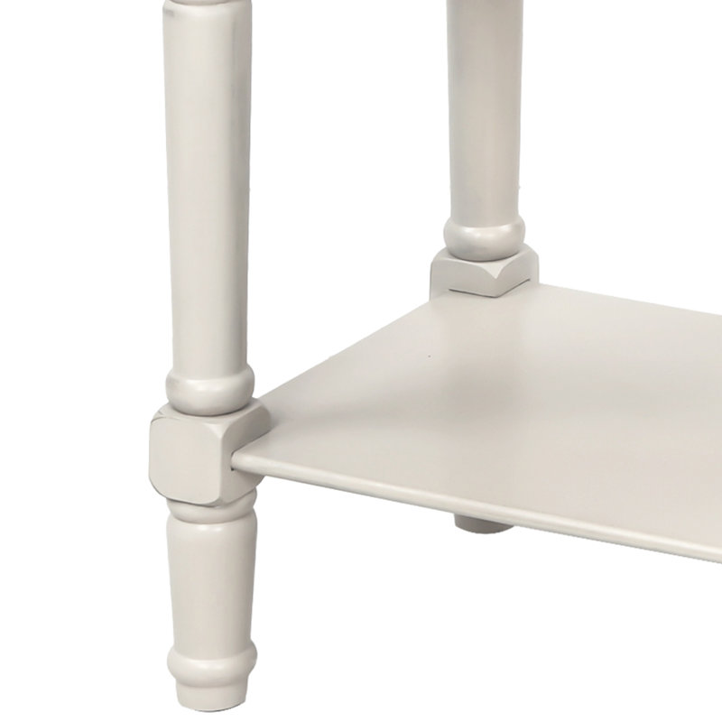 Audreana Vintage Stylish 23.71" Wide Rectangular Storage Console Table, For Indoor Use, Ivory