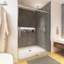 Porte de douche coulissante simple sans cadre l 48 po x H 76 po-84790867