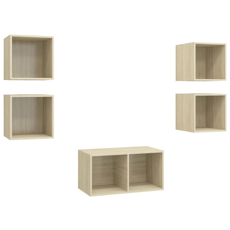Drayon TV Stand for TVs up to 88", Sonoma Oak