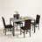 5-Piece Dininng Room Table Set with 4 Uphosltered Dining Chairs, Faux Marble Table Top and Robust Metal Frame Dining Table Set of 5, Space-Saving Design Dinette Set for Home Furniture Kitchen Restaurant-912154684-924555524