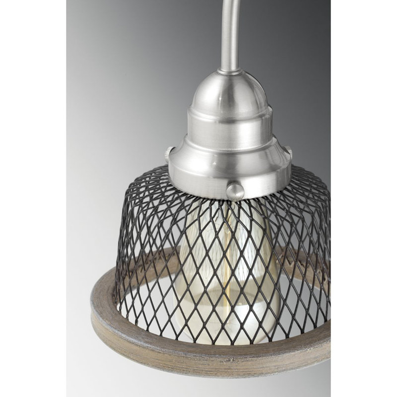 Lustre classique / traditionnel à 3 lumières Kriner, Nickel brossé