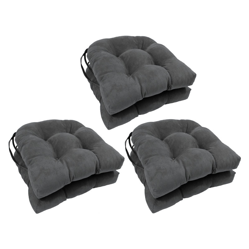 Outdoor 3.5'' Dining Chair Seat Cushion, Steel Gray