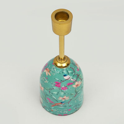  Aqua Flora Tapered Candleholder
