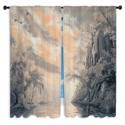 Paire de rideaux obscurcissant en polyester Jemy