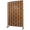 Paravent autoportant en métal brun H 76 po x l 48 po pour l'extérieur, la terrasse et le balcon