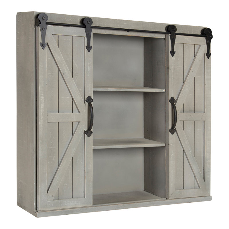 Armoire d'appoint Dayanah à 2 portes, Gris