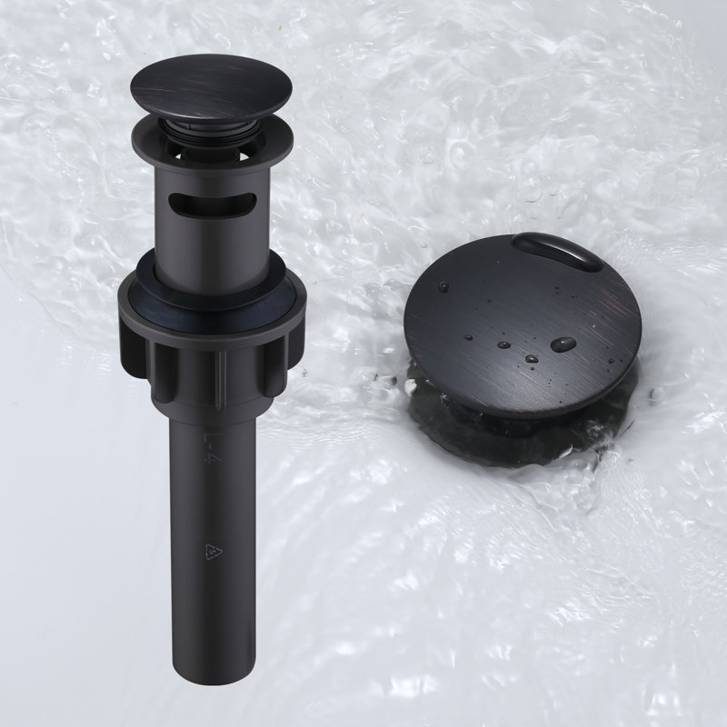 Pop-Up Bathroom Sink Drain with Overflow, Oil Rubbed Bronze