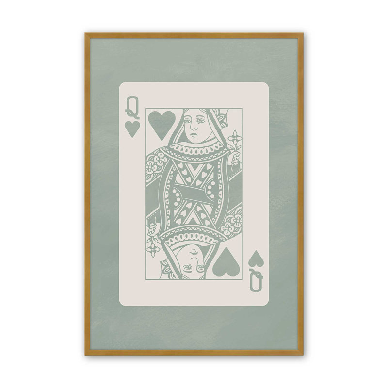 Imprimé carte grand sauge, Or poli, H 11,25 po x l 9,25 po