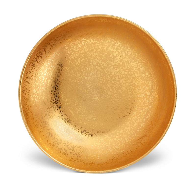 Alchimie Coupe Bowl, Gold/White, 16"
