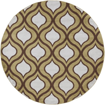 Tapis ardoisé / olive à motif géométrique Gil