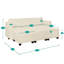 Canapé modulaire en cuir 3 places Shealene-675329914