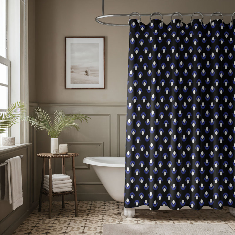 Rideau de douche 1 pièce Blue Grandeur, H 74 po x l 71 po