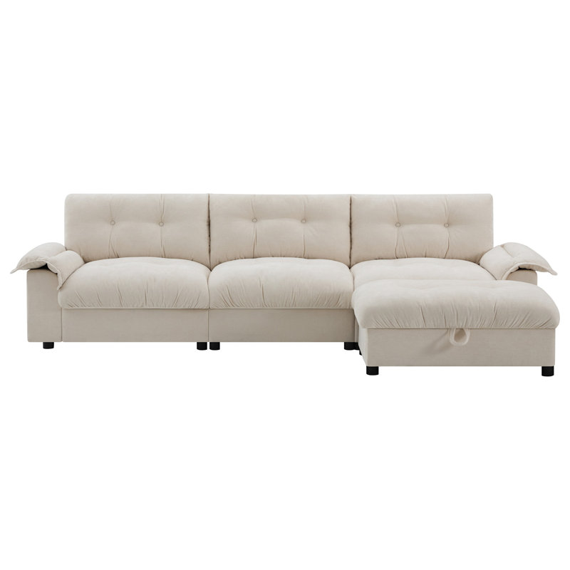 [VIDÉO] Canapé modulaire 104 * 60 ", Beige