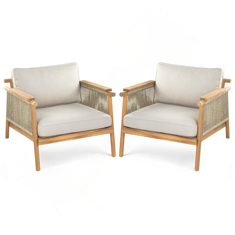 Fauteuil club d'extérieur Sumbawa, ensemble de 2