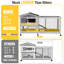 62"L Bunny Cage Indoor and Outdoor Rabbit Hutch with Casters Waterproof Roof, Pull Out Tray, Grey-1081313059-1102423646