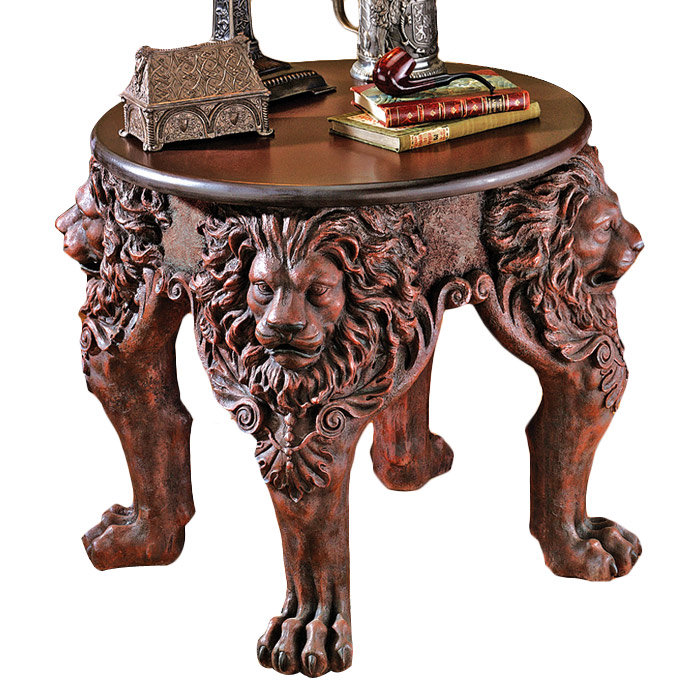 Cleon Lion Leg End Table