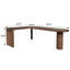 Bureau double en L en bois massif-130156928