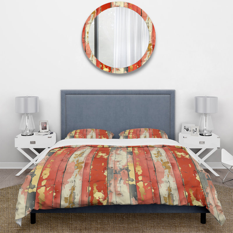 Ensemble de housse de couette Country, Housse de couette pour grand lit + 2 taies décora