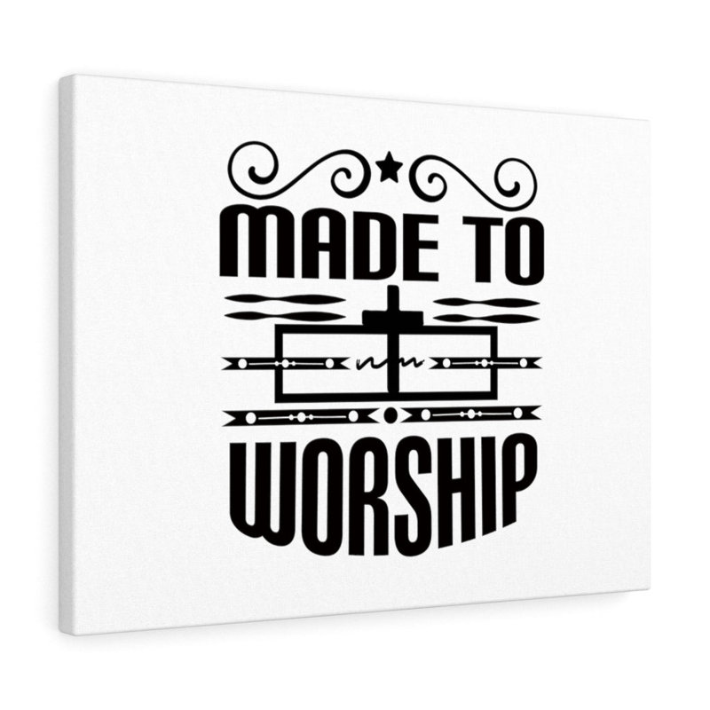 Made To Worship Cross - Wrapped Canvas Print, 28cm H x 36cm W