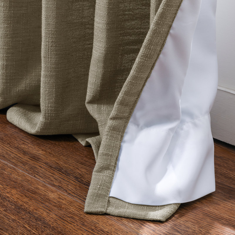 Rideau doublé à doublure pincée TWOPAGES, L 52 po x L 102 po, Gris taupe