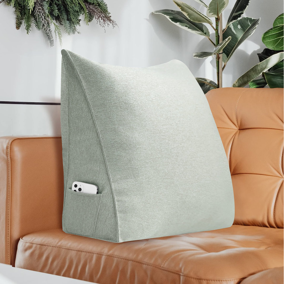 Sit-up Back Comfort Linen Sofa Back Support Wedge Pillow Decorative Bed Throw Pillow WOWMAX